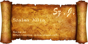 Szalma Júlia névjegykártya